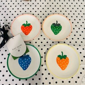 kate spade Multicolor Strawberry Plates